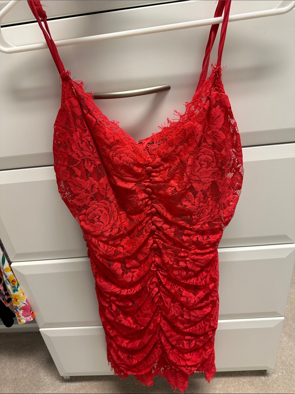 For Love and Lemons red mini dress